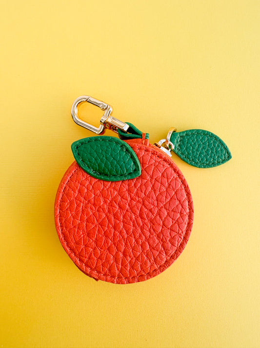 Orange Fruit Coin Purse Bag Charm – Stylish & Practical Accessory