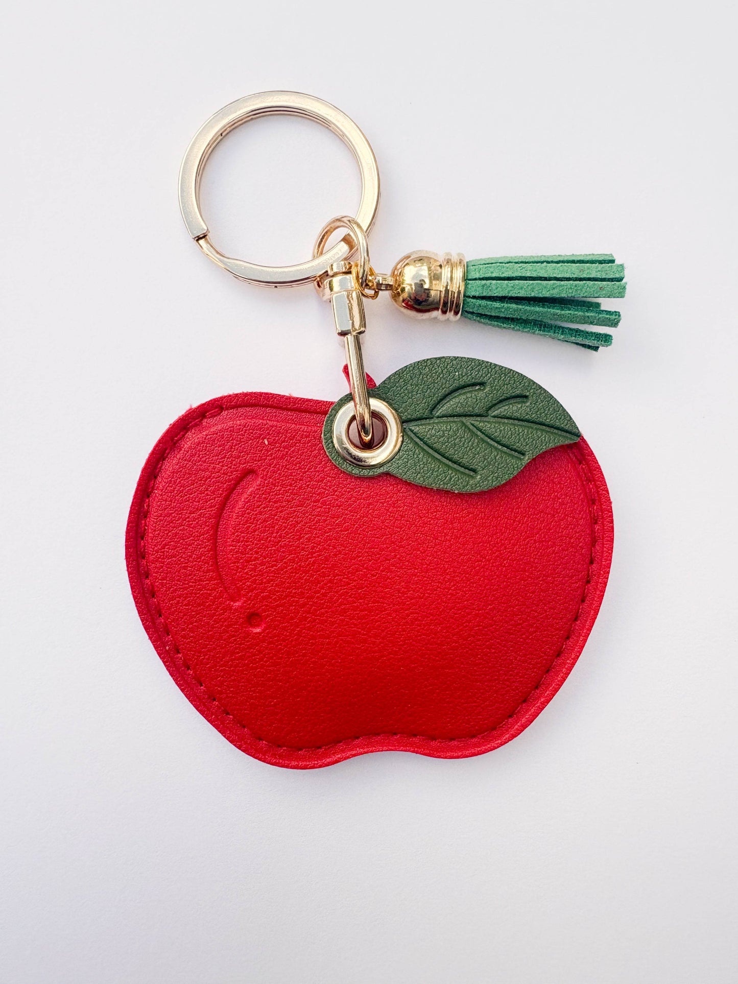 Apple Vegan Leather AirTag Holder Keychain — Bright AirTag Case with Charm - PACK OF JOY