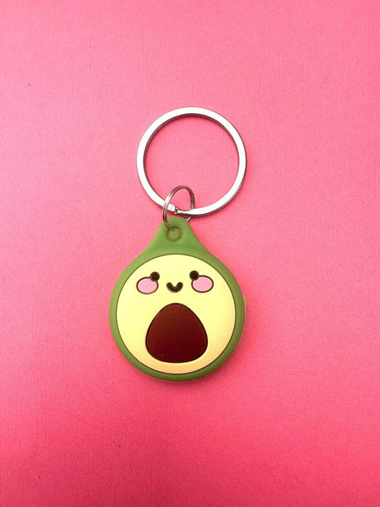 Colorful Cartoon Avocado Silicone AirTag Cover Keychain — Fun AirTag Holder for Kids’ Backpack & Shoes - PACK OF JOY