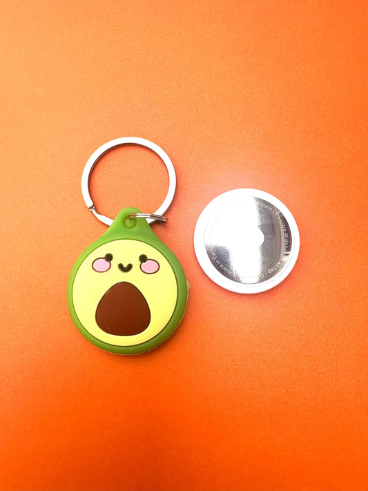 Colorful Cartoon Avocado Silicone AirTag Cover Keychain — Fun AirTag Holder for Kids’ Backpack & Shoes - PACK OF JOY