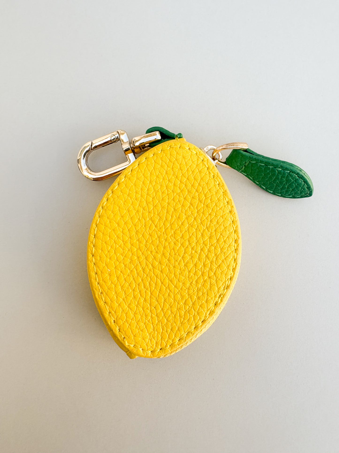 Vibrant Lemon Coin Case/Bag Charm – Cute & Practical Accessory