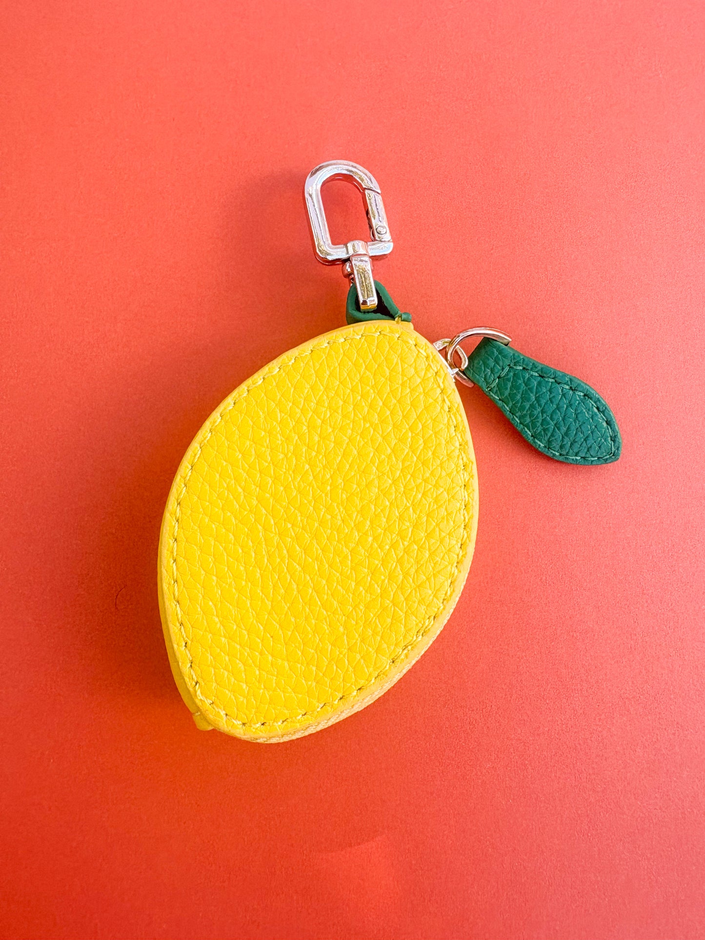 Vibrant Lemon Coin Case/Bag Charm – Cute & Practical Accessory