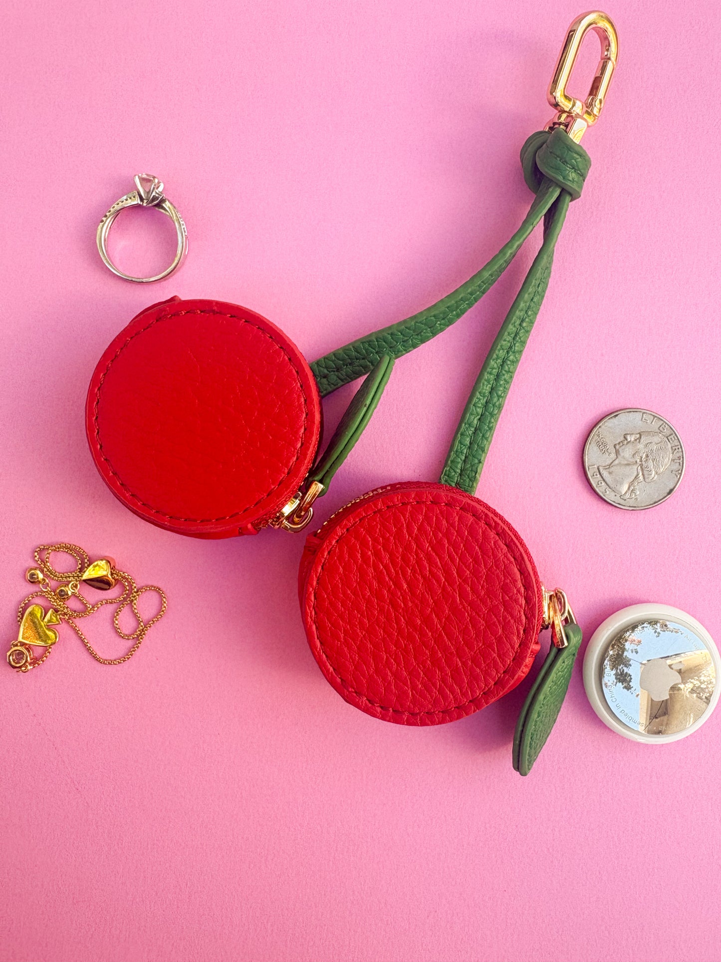 Cherry Airtag Case Bag Charm – Stylish & Practical